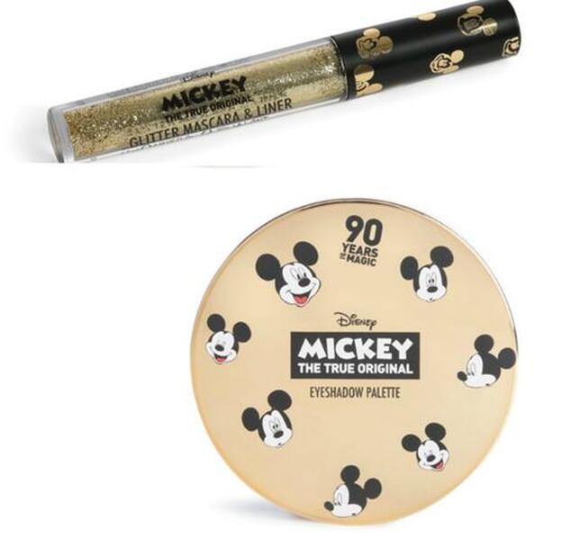 1. Mickey Glitter Mascara&Liner. 2. Mickey Eyeshadow Palette. Todo de Primark.