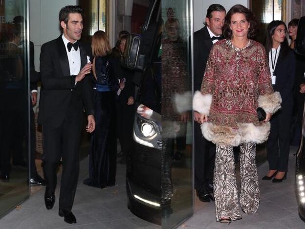 Jon Kortajarena y Samantha Vallejo a la salida del Hotel Finisterre.