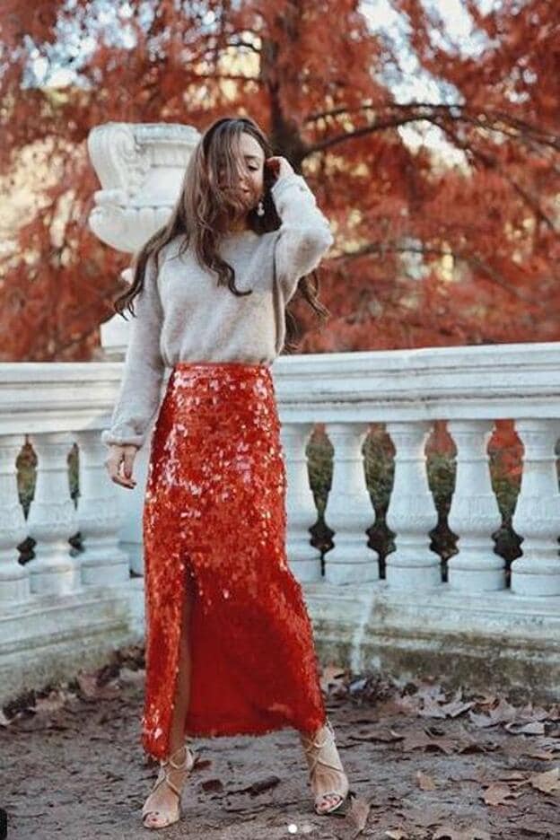 Esta falda de lentejuelas de Zara la favorita de las "influencers" |