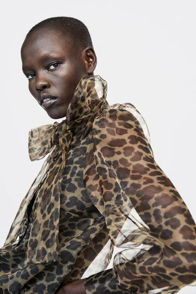 embudo roble Alegre La blusa semitransparente de Zara que es el animal print definitivo para  tus looks | Mujer Hoy
