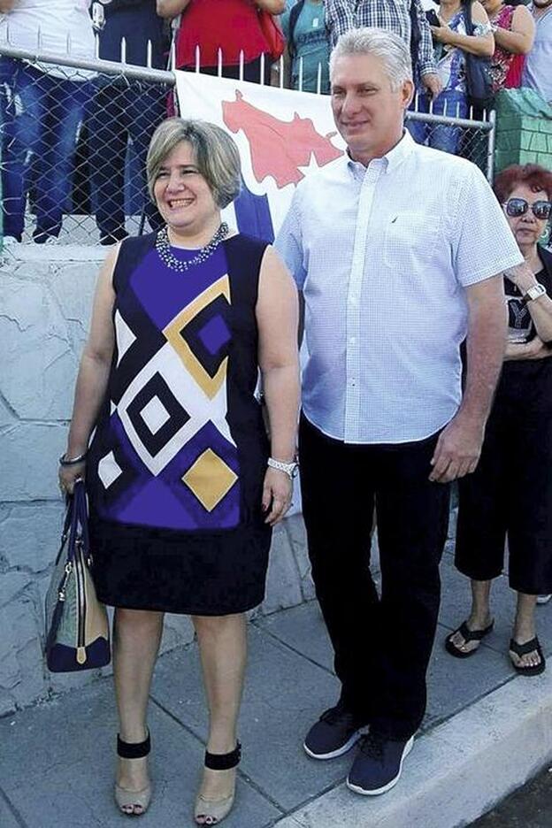 Lis Cuesta junto a su marido, Miguel Díaz-Canel, presidente de Cuba./agencias.