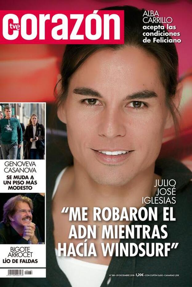 Julio José Iglesias y las declaraciones sobre Javier Santos, portada de 'Corazón'