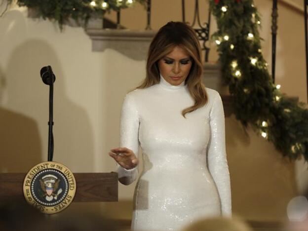 El vestido blanco de Melania Trump del que todo el mundo habla