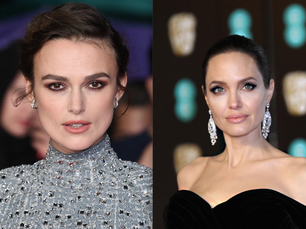 Las actrices Keira Knightley y Angelina Jolie.