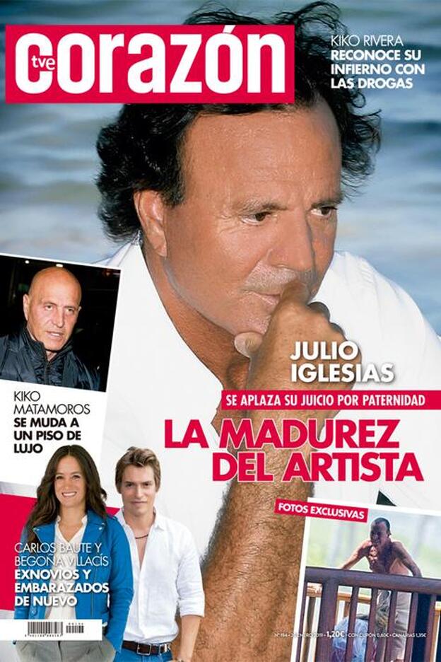 Julio Iglesias, la madurez del artista, portada de 'Corazón'