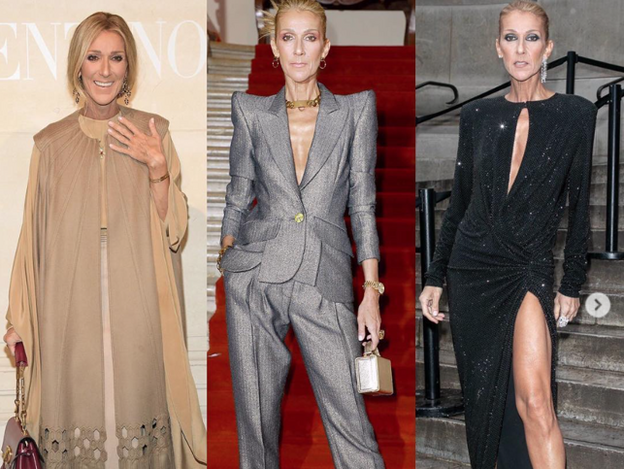 Los looks de Valentino, Ronald Van Der Kemp y Alexandre Vauthier de Céline Dion.