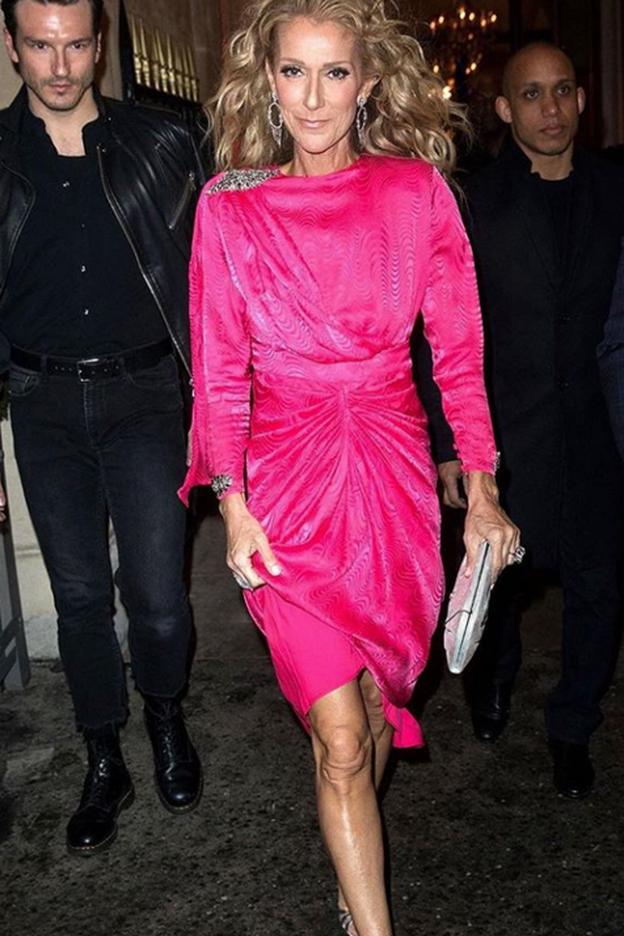 El look más ochentero de Céline Dion.