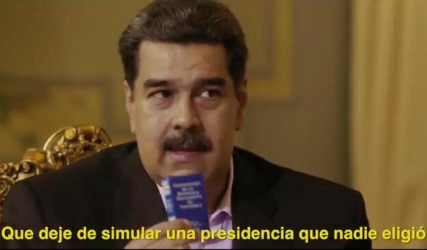 Nicolás Maduro durante la entrevista.