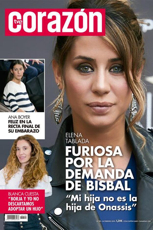 La respuesta de Elena Tablada a la demanda de David Bisbal, portada de 'Corazón'