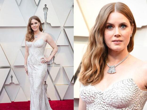 Amy Adams desfiló por la alfombra roja de los Oscar 2019 con un notable cambio en su rostro.