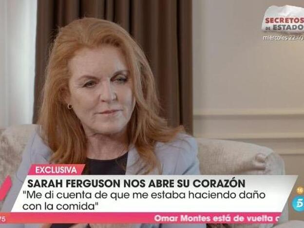 Sarah Ferguson en una imagen de su entrevista en 'Viva la vida'.