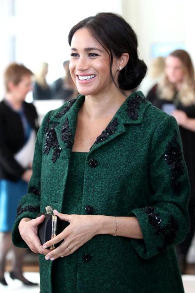 Pincha en la foto para ver los looks premamá que ha llevado Meghan Markle durante su último viaje oficial a Marruecos./getty images.