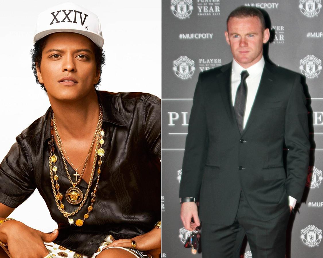 Famosos que tienen la misma edad, aunque no te lo creas: Bruno Mars y Wayne Rooney