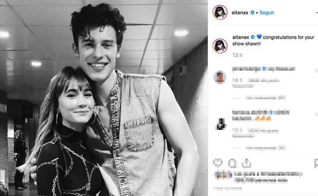 Aitana Ocaña comparte su foto de dan con Shawn Mendes.