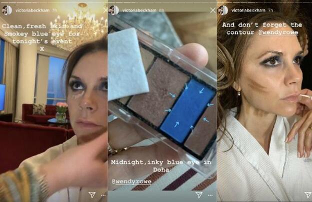 Victoria Beckham muestra el proceso de su maquillaje rejuvenecedor.