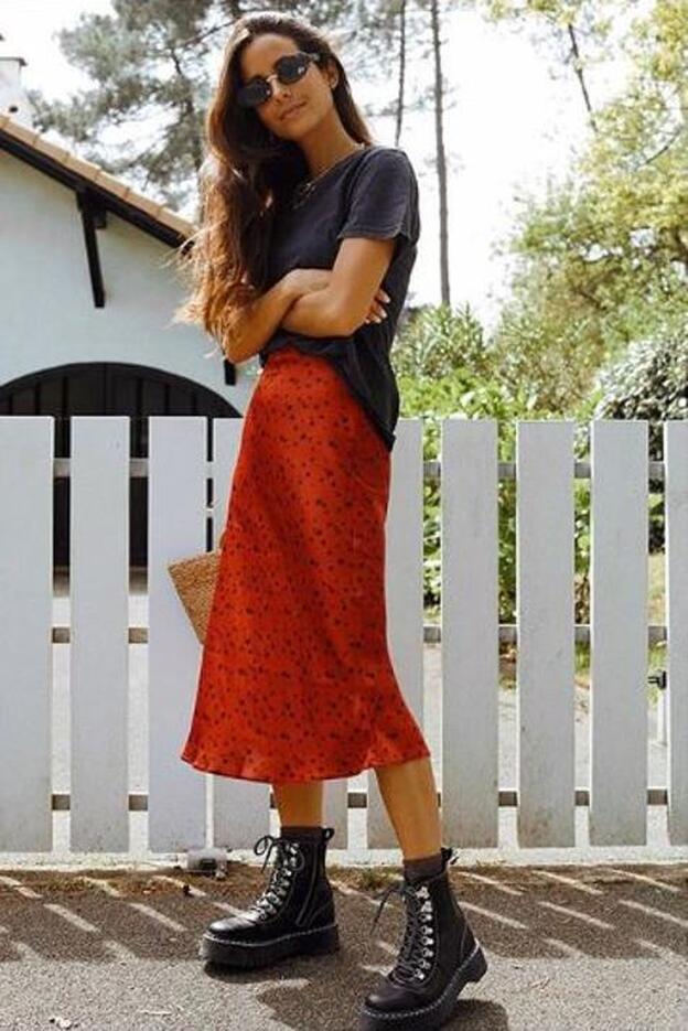 La falda lencera más original la lleva María Fernández Rubíes