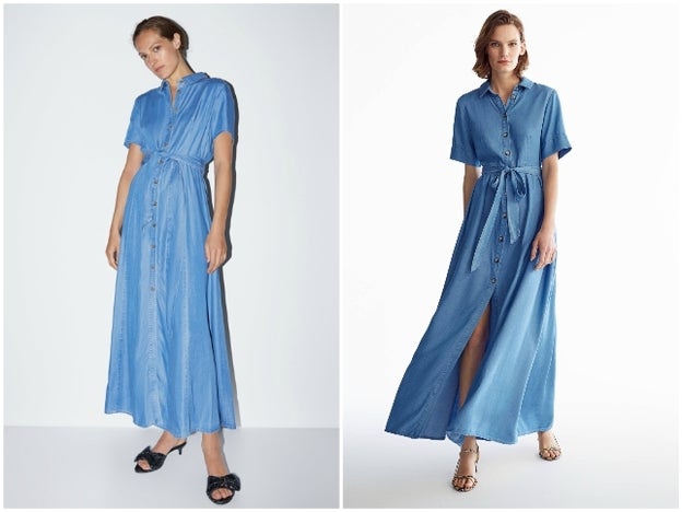 Zara y Uterqüe venden el mismo vestido vaquero: ¿hay diferencia entre la versión barata y la cara?