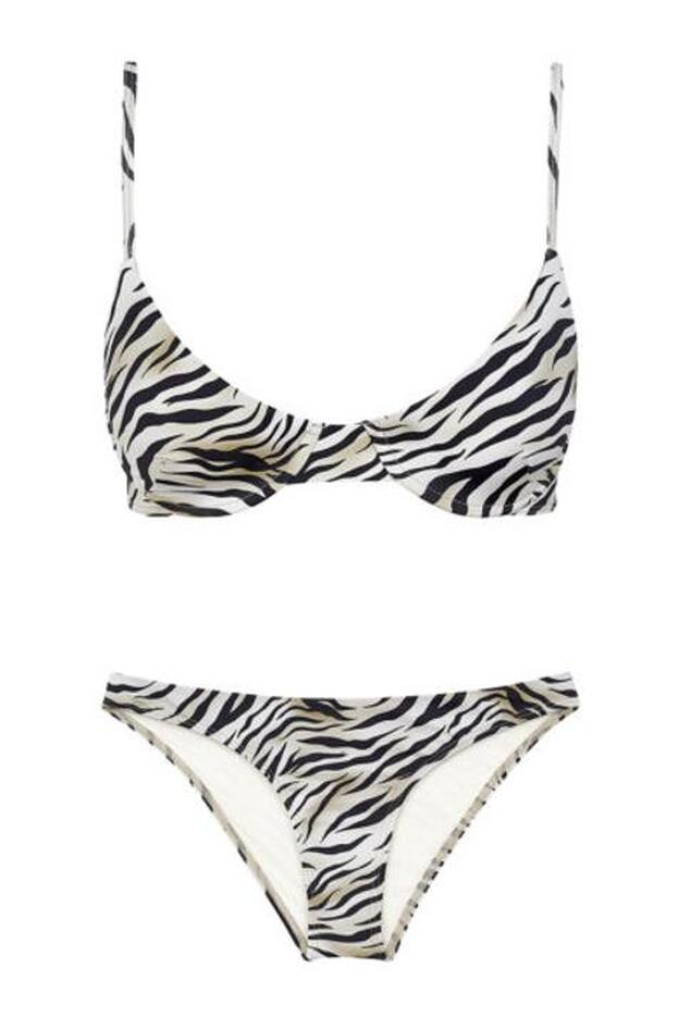 Bikini con estampado de cebra: 49 euros en Mypeeptoes.com.