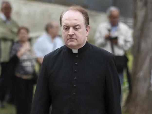 El Padre Apeles en el entierro de Montserrat Caballé en 2018./gtres.
