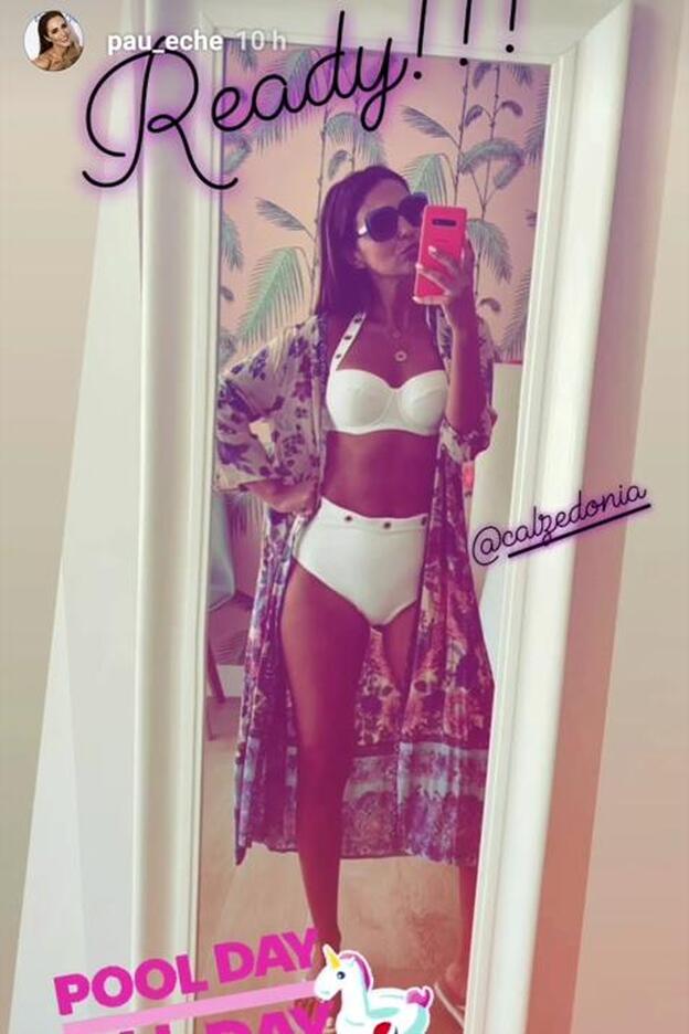 Paula Echevarría lució este bikini en uno de sus recientes stories de Instagram.