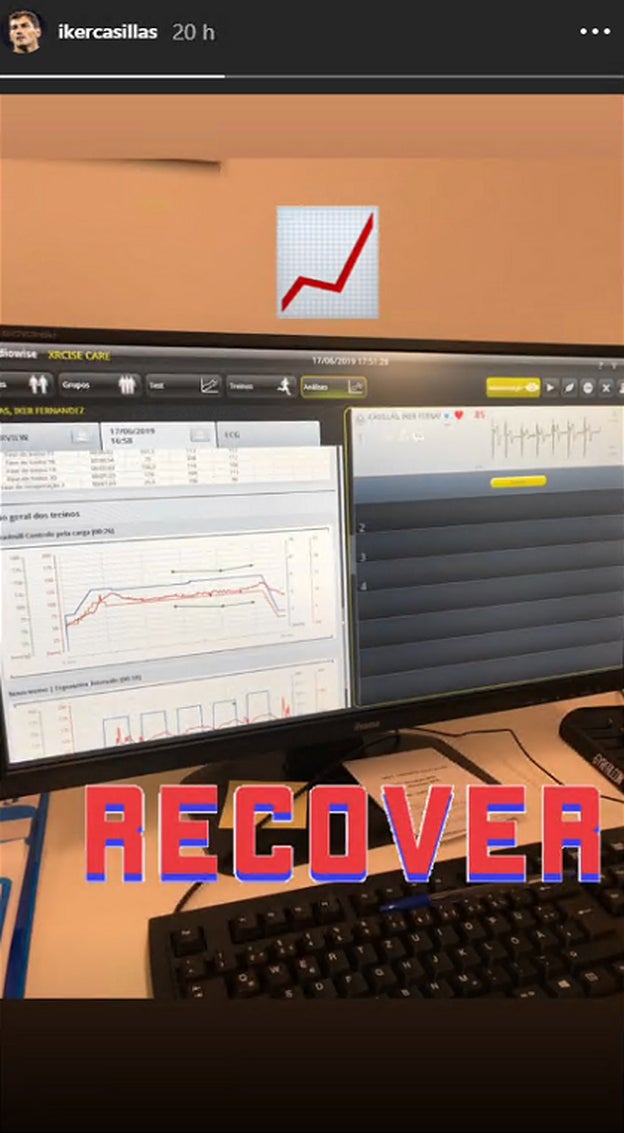 Iker Casillas compartió en su Instagram sus últimos resultados sobre las revisiones médicas.