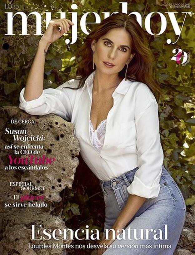 Lourdes Montes seduce al natural en la portada de Mujerhoy