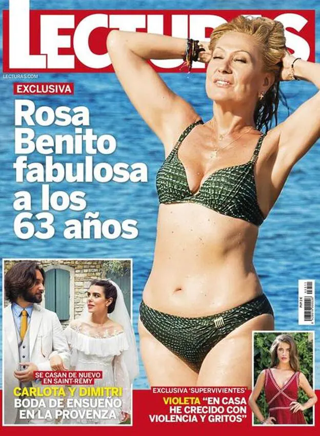Esta es la portada de la revista 'Lecturas' con Rosa Benito en bikini.