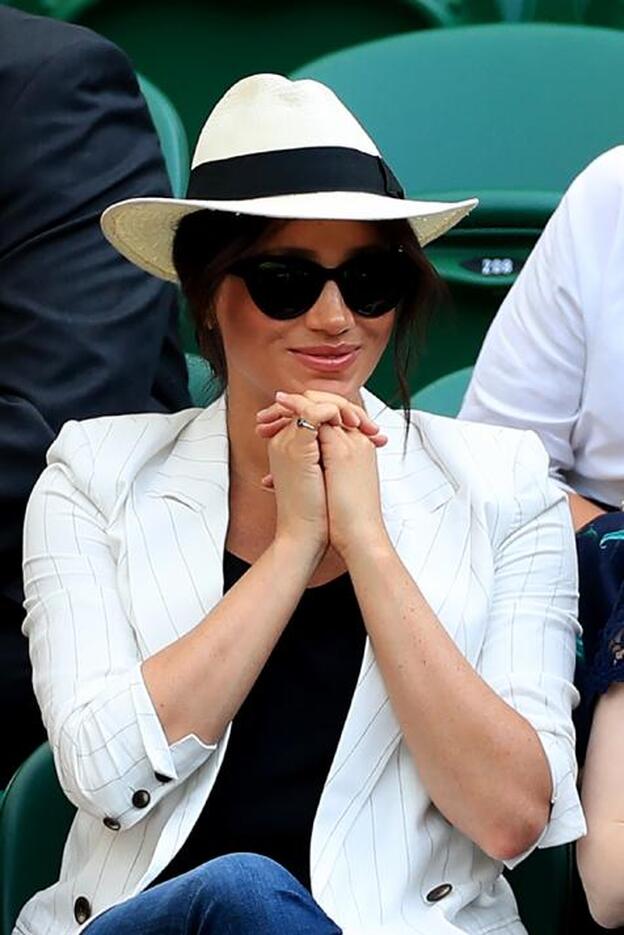El look de Meghan Markle en Wimbledon tiene un mensaje muy tierno para baby Sussex