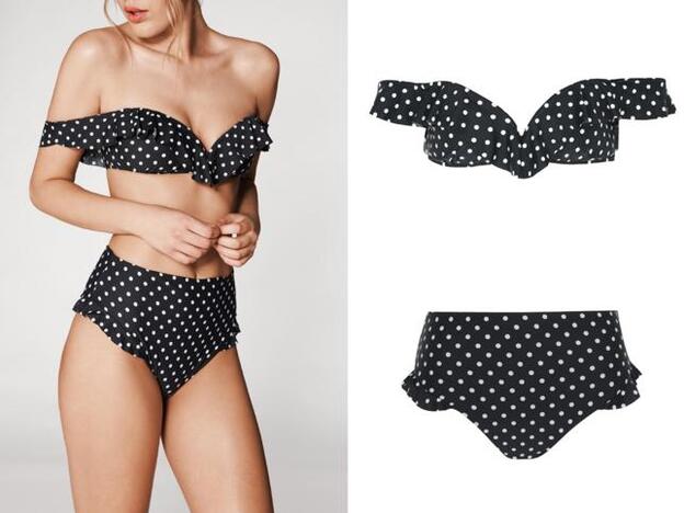 El bikini de Calzedonia tiene braguita alta que marca la cintura y estiliza la figura.