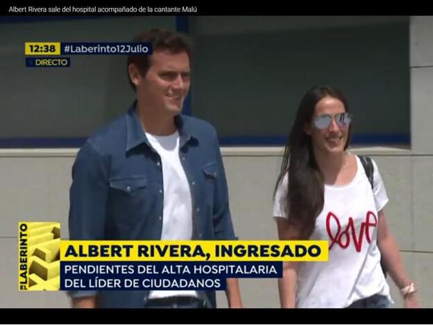 ¡Pillados!: Albert Rivera sale del hospital acompañado de Malú