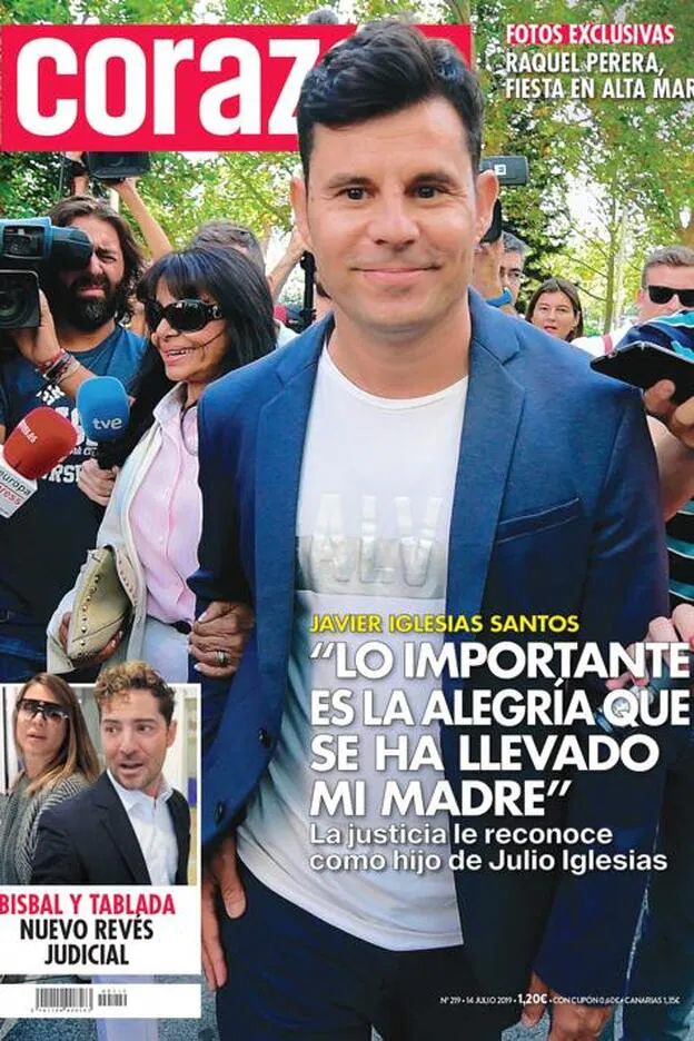 La paternidad de Julio Iglesias, portada de 'Corazón'