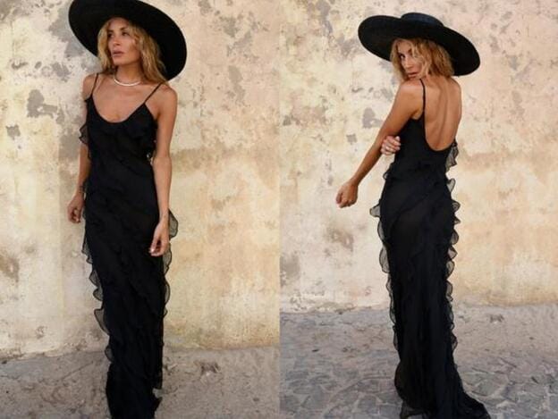 Paula Ordovás ha confirmado que el negro es el color perfecto con este vestido de Rat & Boa.