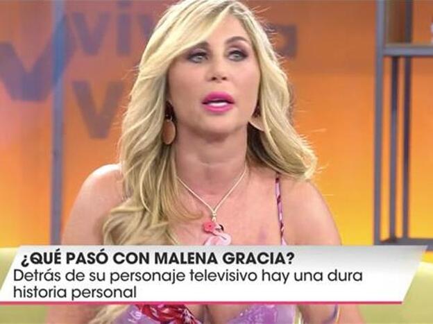 Malena Gracia en el plató de 'Viva la vida'./telecinco.