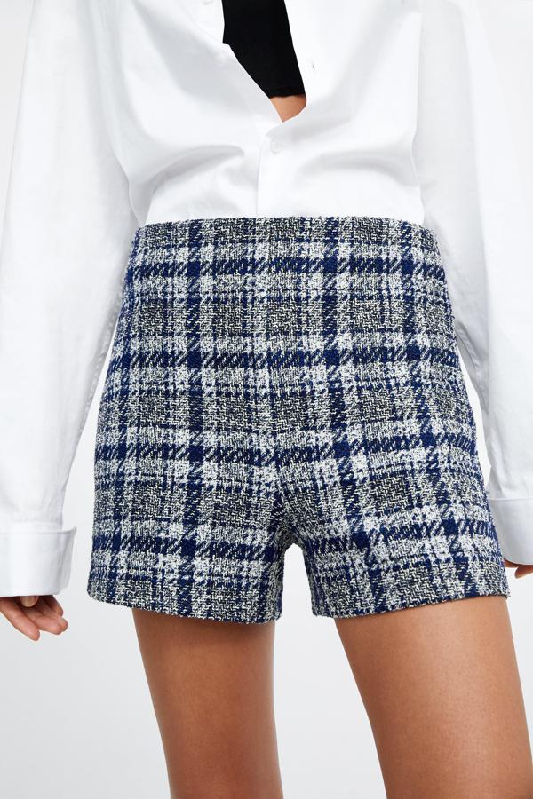 Shorts de tweed.