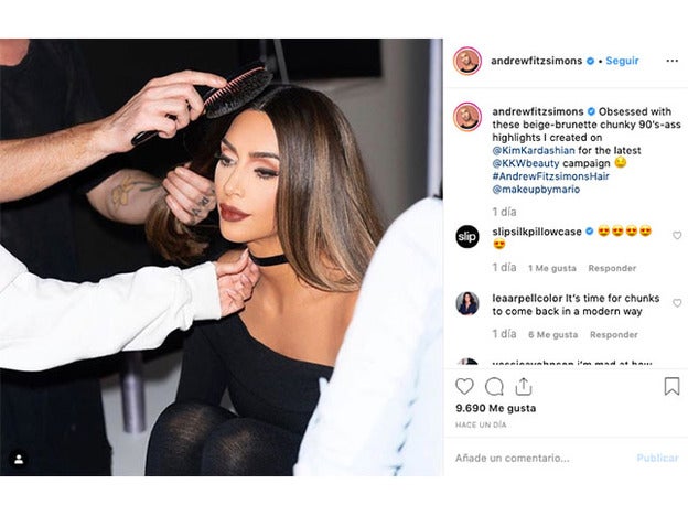 El nuevo cambio de look de Kim Kardashian es un homenaje al pelo que se llevaba en los años noventa