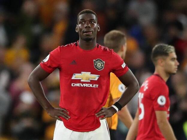 Paul Pogba durante un partido con la camiseta del Manchester United./cordon press.