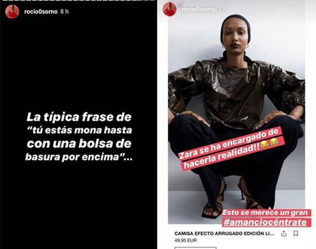 Rocio Osorno asegura que esta blusa de Zara "se merece un gran #amanciocéntrate".