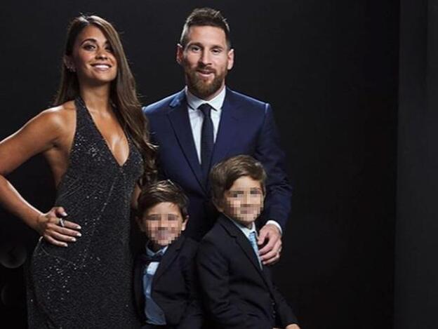 Leo Messi posa en familia en los Premios The Best