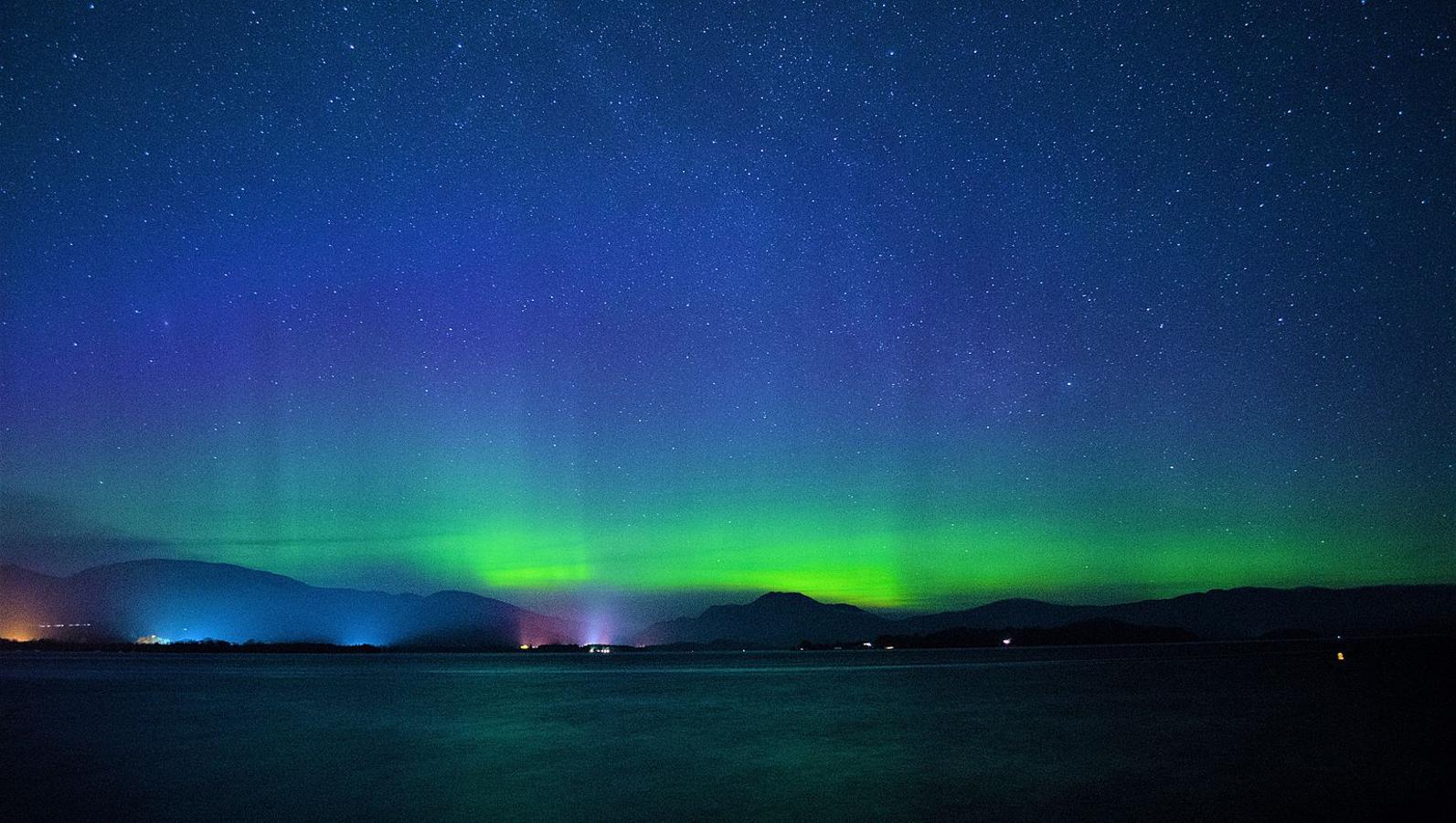 Aurora boreal, en Escocia