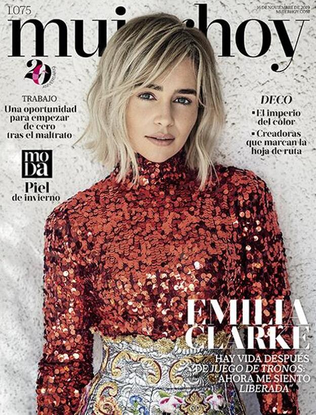 Emilia Clarke, más libre que nunca en la portada de Mujerhoy