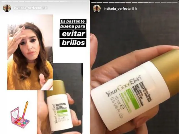 La influencer Sandra Majada ha revelado su secreto en stories para eliminar los brillos en sus maquillajes.