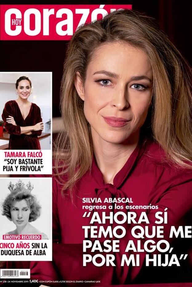 Silvia Abascal y su regreso a las tablas, portada de 'Hoy Corazón'./dr.