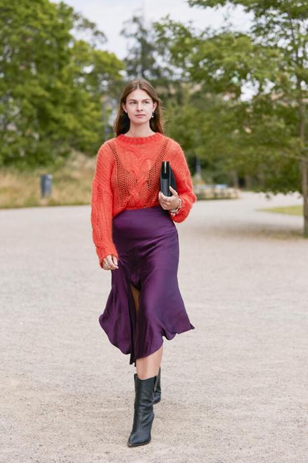 Rojo y morado: la combinación sobresaliente del invierno