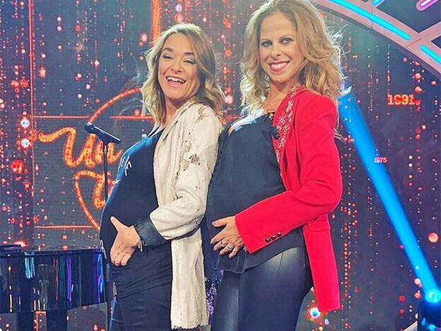 Toñi Moreno y Pastora Soler se baten en duelo de tripas de embarazada en las redes sociales. Pincha sobre la foto para ver todas las famosas que anunciaron este año que estaban esperando bebé./instagram.