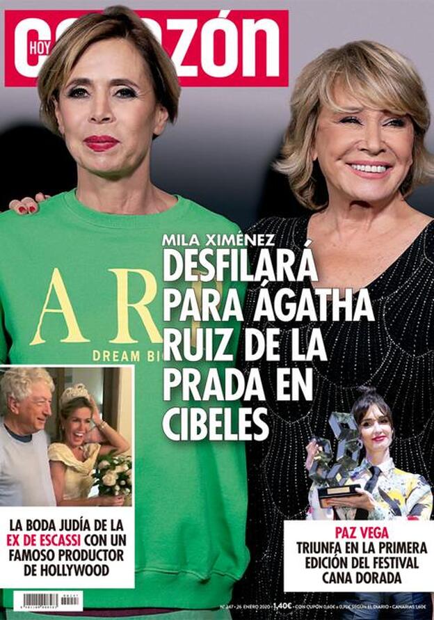 Mila Ximénez debutará en Cibeles gracias a Ágatha Ruiz de la Prada, portada de 'Hoy Corazón'