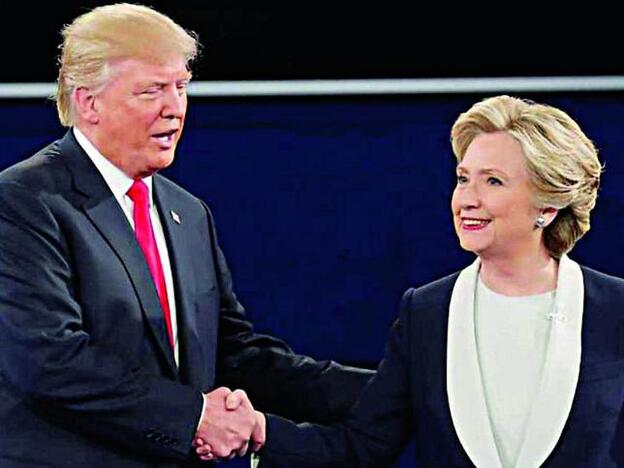 Donald Trump junto a Hillary Clinton./agencias