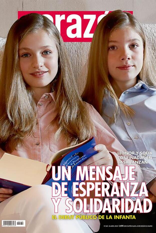 El mensaje de solidaridad y esperanza de la Princesa Leonor y la Infanta Sofía, portada de 'Hoy Corazón'