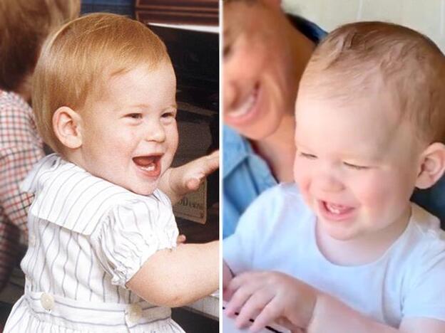 La sonrisa de Archie, idéntica a la de su padre de bebé.