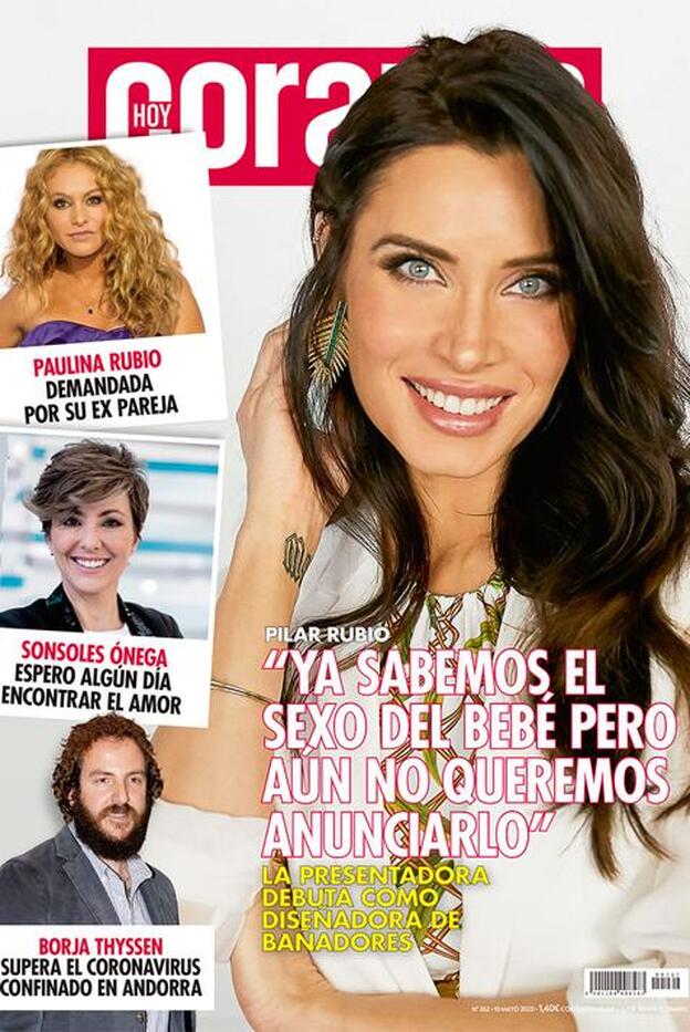 Pilar Rubio se sincera en la recta final de su embarazo en la portada de 'Hoy Corazón'