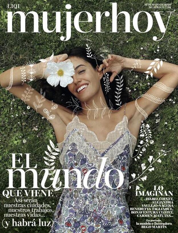 La modelo e ilustradora Bego Martín y el mundo que viene, portada de Mujerhoy